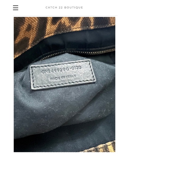 *SOLD* Saint Laurent Canvas Leopard Print Rive Gauge Noe Large Tote - Picture 11 of 11